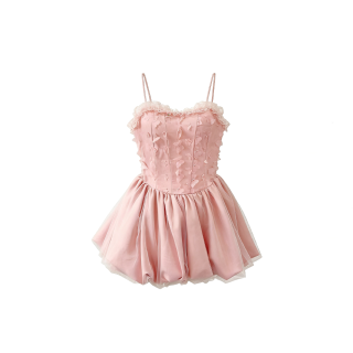 CPAURA Slip Dresses Women's Pink Thin Extra Short