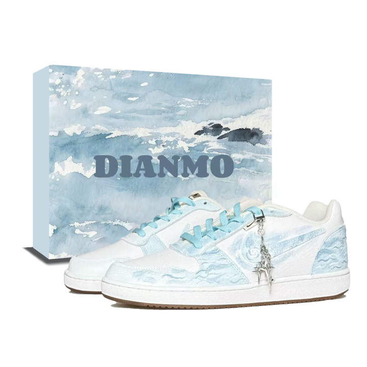 Nike Nike EBERNON Ink Blue, Starry Sea, Shopping Bag Pu Abrasion Resistant Low top Skateboard Shoes Men's White Blue