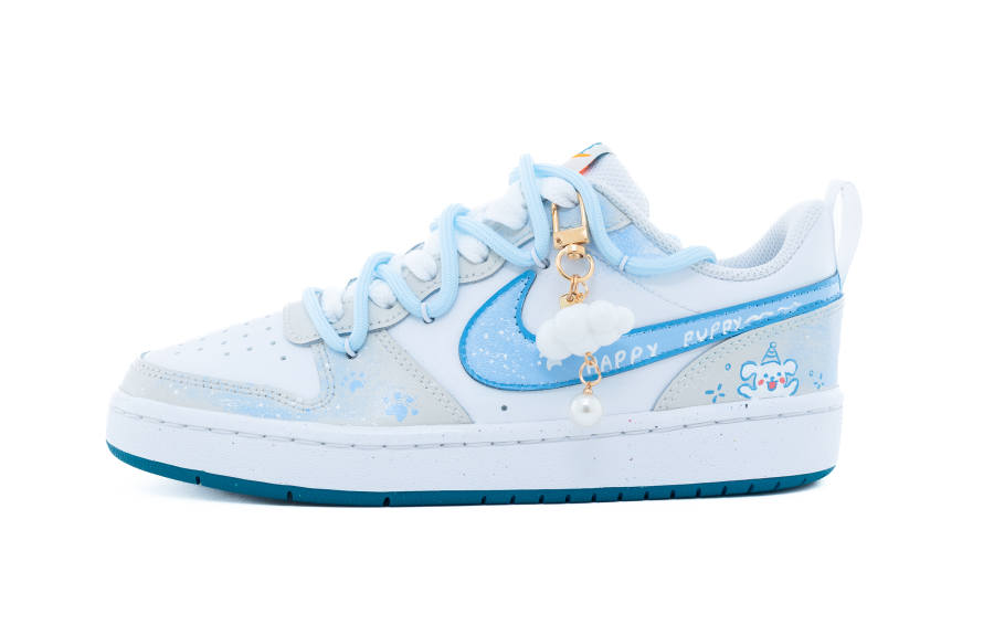 Nike Nike Court Borough 2 Maris Sal Milk Lid Synthetic Leather Abrasion Resistant Slip Resistant Low top Skateboard Shoes