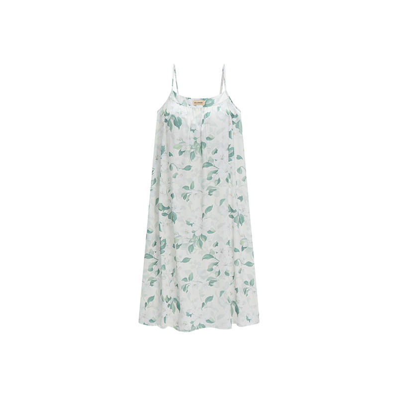 MIIOW Camisole Nightgown Women's Single Pack Green Leaf
