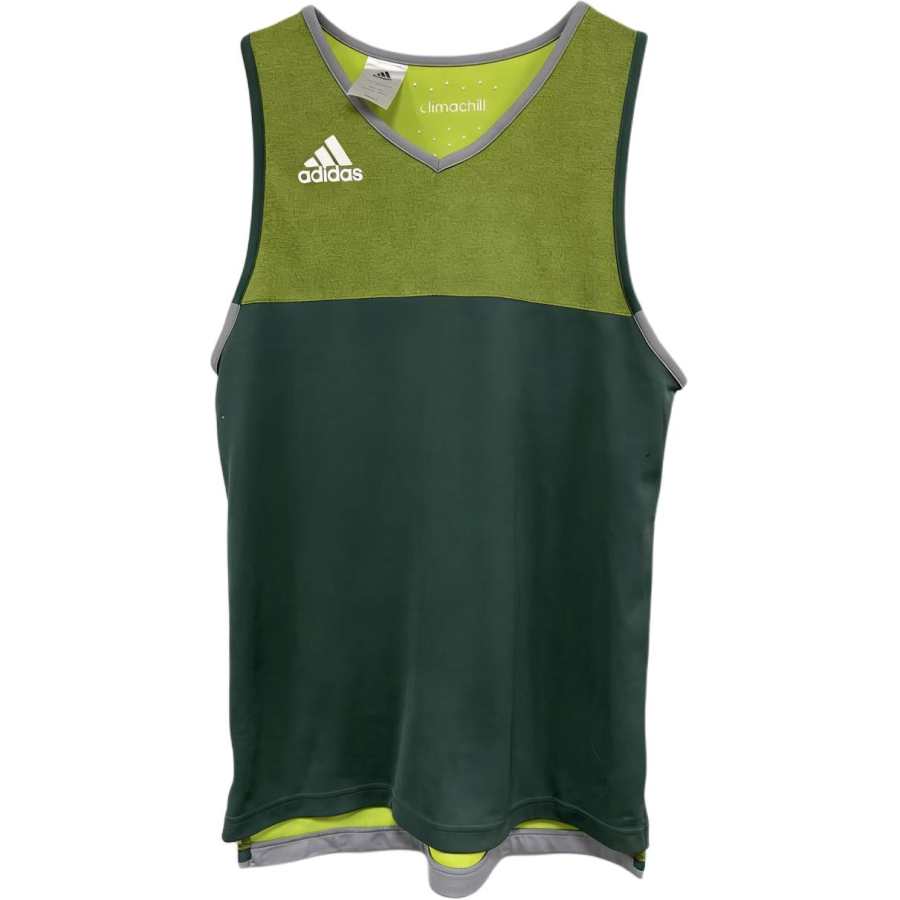 Adidas Adidas Tank Tops Men's Green V Neck Moderate Other