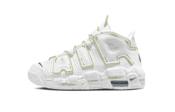 Nike Nike Air More Uptempo GS White Pomelo Bubble Cushioning Abrasion Resistant Slip Resistant Mid top