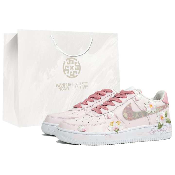 Nike Nike Air Force 1 Slip Resistant Low top Skateboard Shoes Unisex Pink