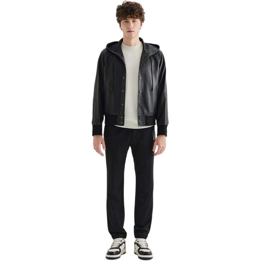 KARL LAGERFELD / Karl Lagerfeld Jeans Leather Jacket Men's Black