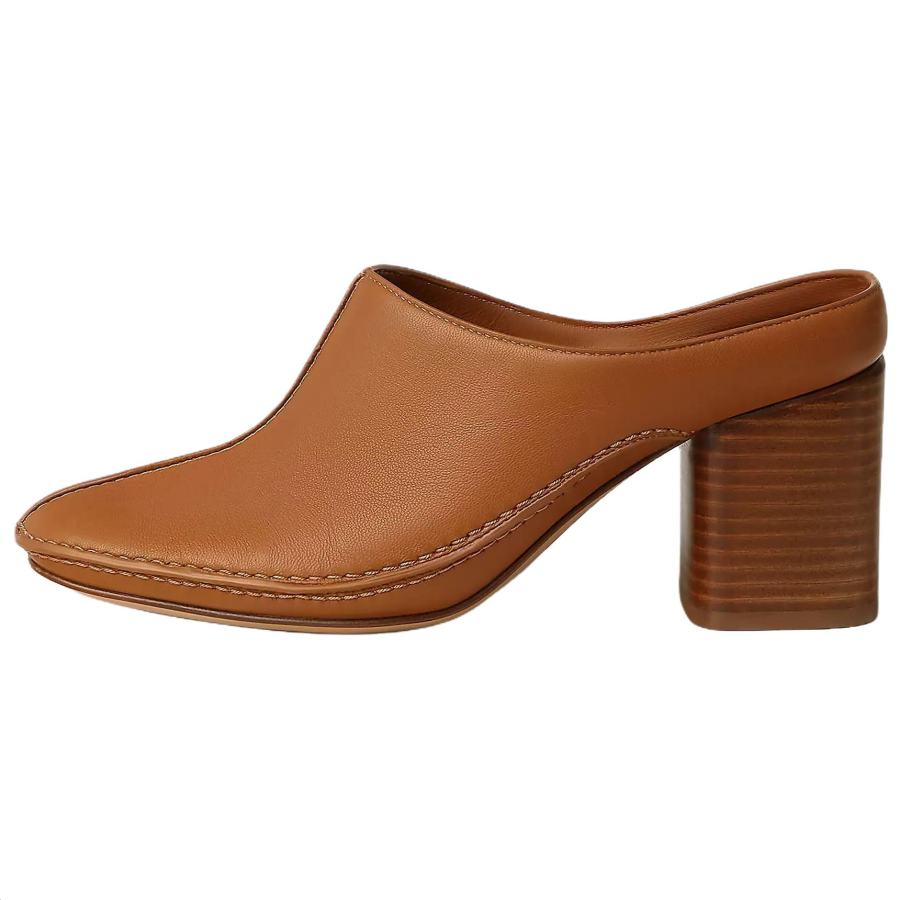HERMES HERMES No Special Function Closed Toe Slippers 7cm Women's Brown
