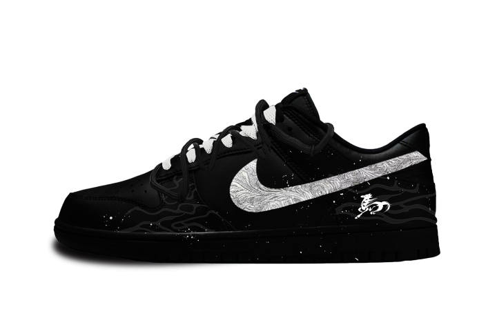 Nike Nike Dunk Ink Horse Stepping On Clouds Leather Slip Resistant Abrasion Resistant Low top Skateboard Shoes Unisex