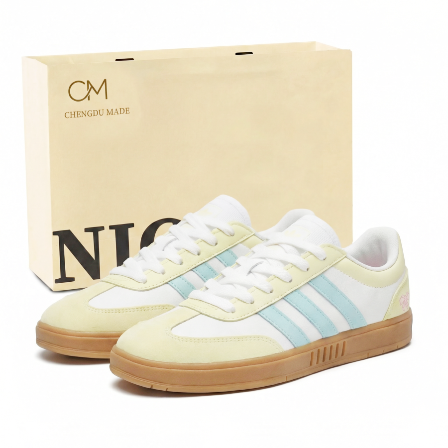 Adidas Adidas Gradas Cheeses Butterfly Slip Resistant Low top Skateboard Shoes Unisex Yellow
