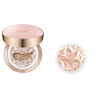 Aekyung Age20's AEKYUNG KERASYS Three Color Brushed Air Cushion, Pink Case Liquid Foundation, 1 Box With Two Cores