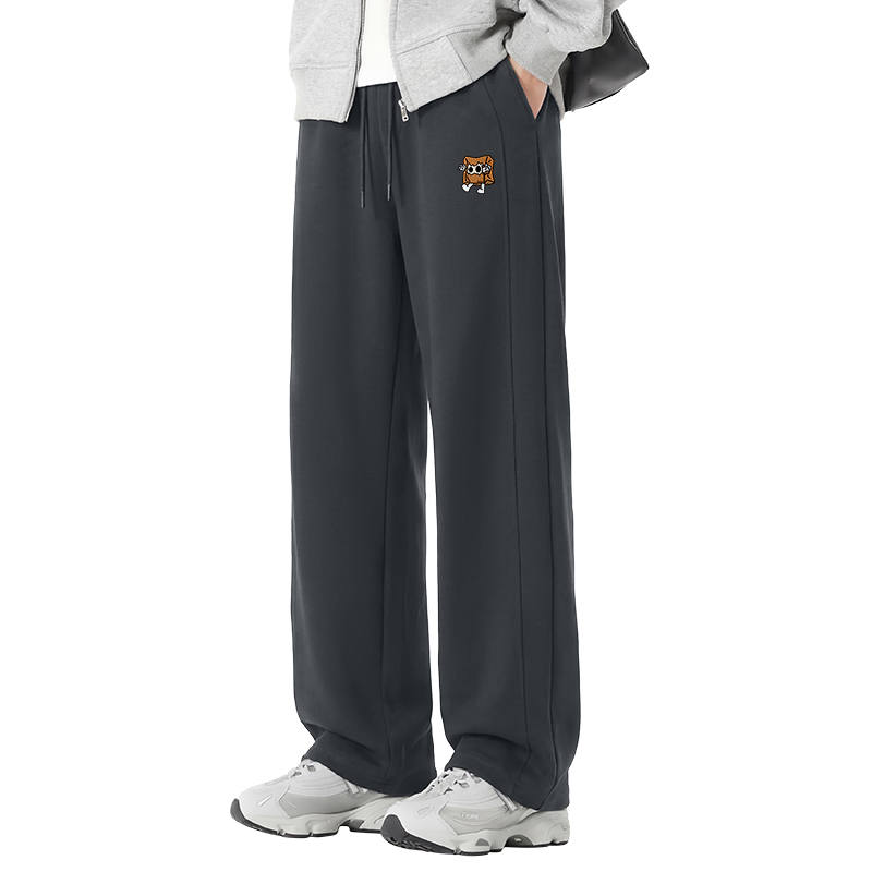 Tonlion Casual Pants Unisex Moderate Straight Fit Pants