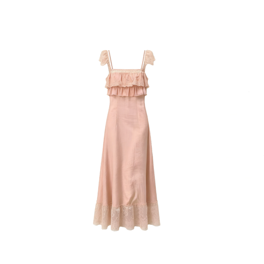 CPAURA Slip Dresses Women's Boat Neck Moderate Long