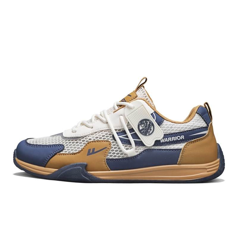 Warrior Low top Casual Shoes Men's Beige Dark Blue Brown