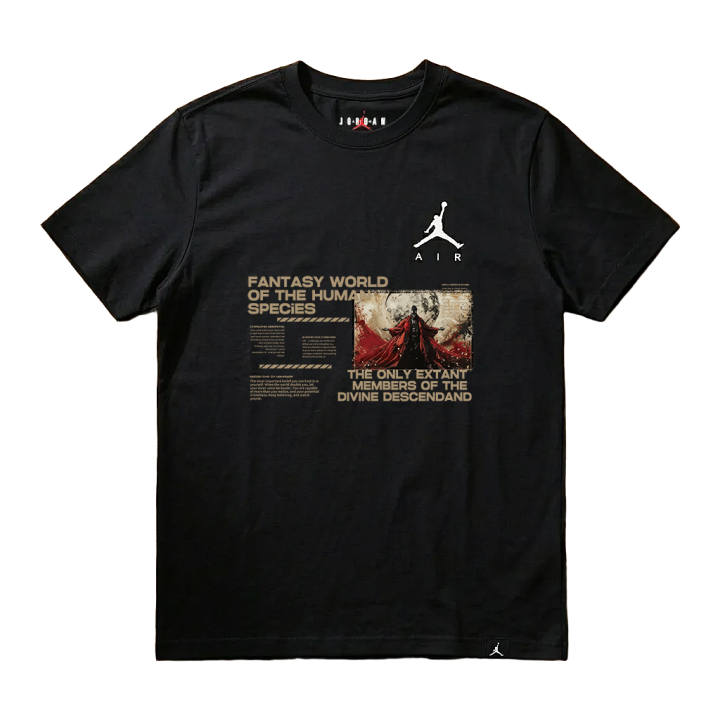 Jordan Jordan Jumpman T Shirts Unisex Black Crew Neck Moderate Straight Fit