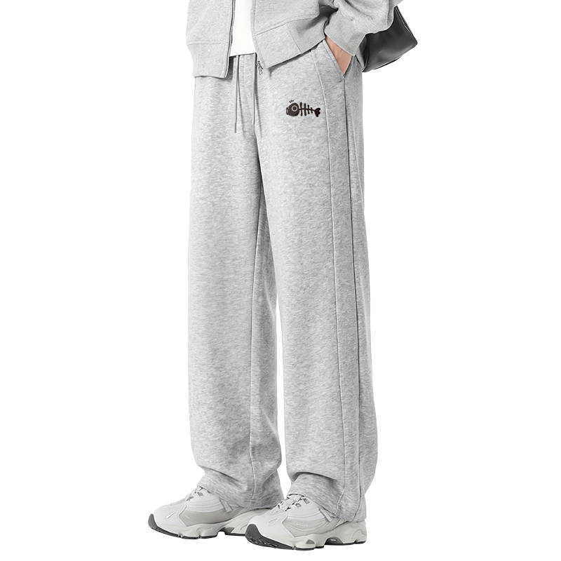 Tonlion Casual Pants Unisex Moderate Straight Fit Pants
