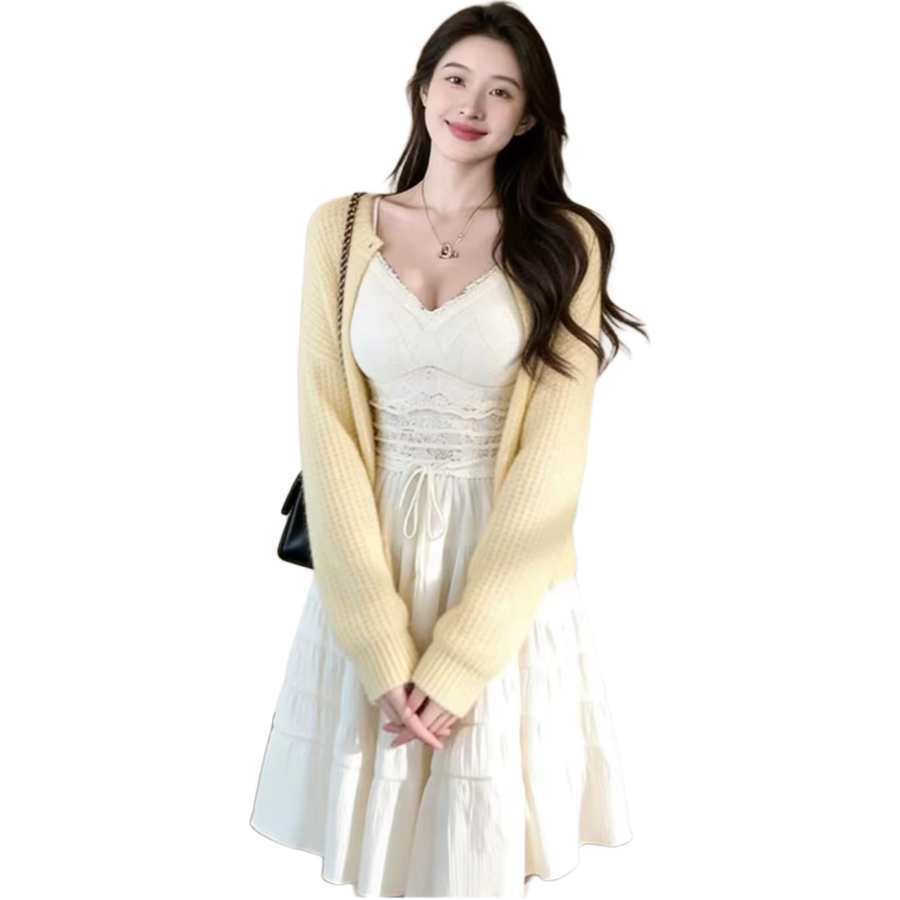 JBBCN Knitwear Women's Crew Neck Moderate Cardigan