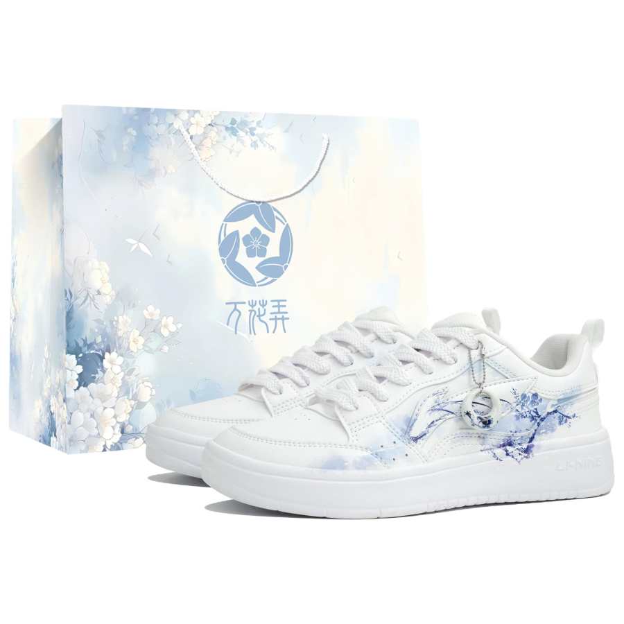 Li-Ning Li Ning Sycee Kaleidoscope, Flying Snow, Shopping Bag Low top Skateboard Shoes Men's