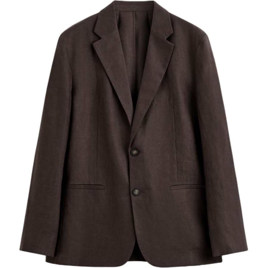 COS Business Suits Men's Dark Brown Suit Collar Moderate