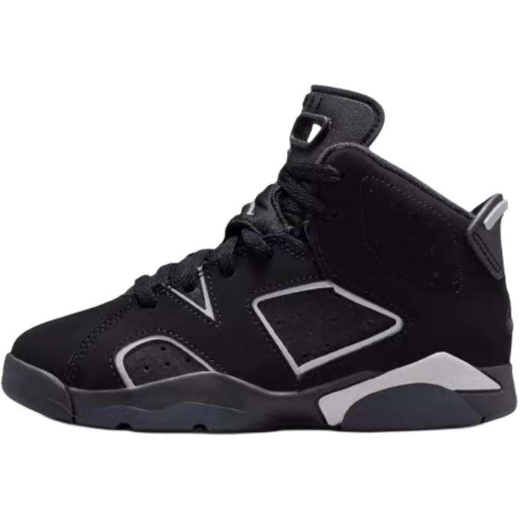 Jordan Jordan Air Jordan 6 High top Children's Basketball Shoes Black Children Aged 3 7 Years Old