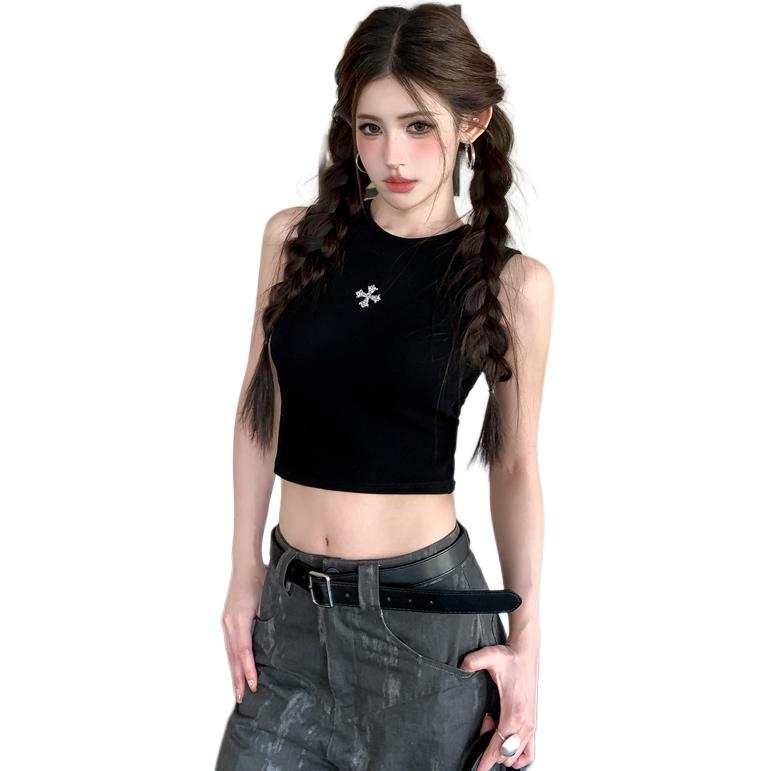 JBBCN Camisoles Women's Crew Neck Thin Lace Up
