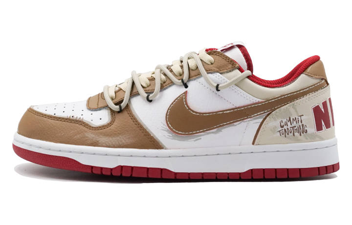 Nike Nike Dunk Out Of Control Prologue Cushioning Slip Resistant Low top Skateboard Shoes Unisex White Brown