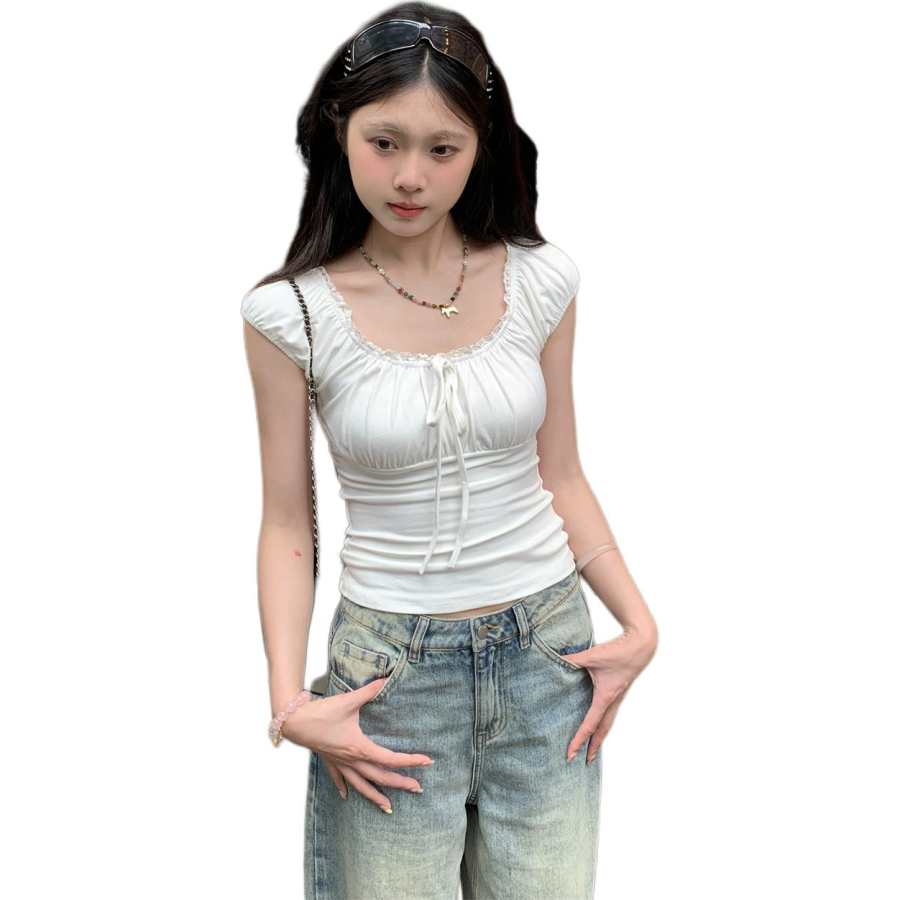 JBBCN JBBCN T Shirts Women's White Square Collar