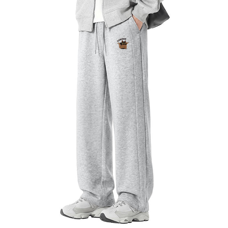 Tonlion Casual Pants Unisex Moderate Straight Fit Pants