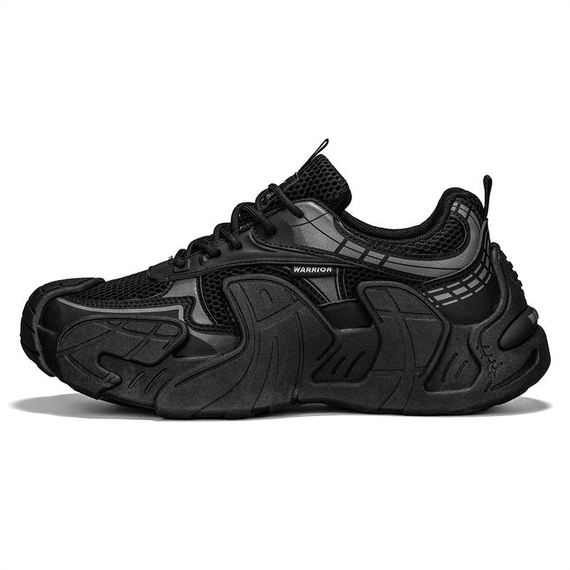 WARRIOR Warrior Cushioning Coverage Abrasion Resistant Low top Chunky Sneakers Men's Black Gray