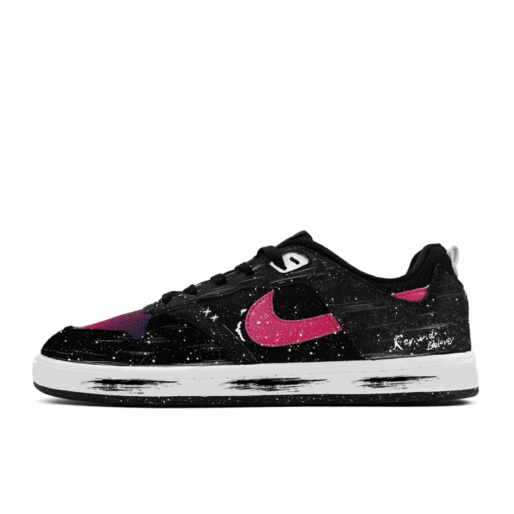 Nike Nike SB Alleyoop Berry Dark Chocolate Abrasion Resistant Slip Resistant Low top Skateboard Shoes Unisex Rose Red