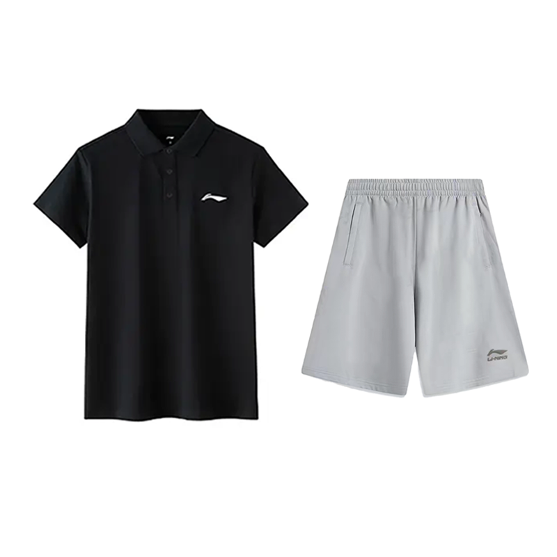 Li-Ning Li Ning Casual Sportswear Unisex Black+Geologic Gray