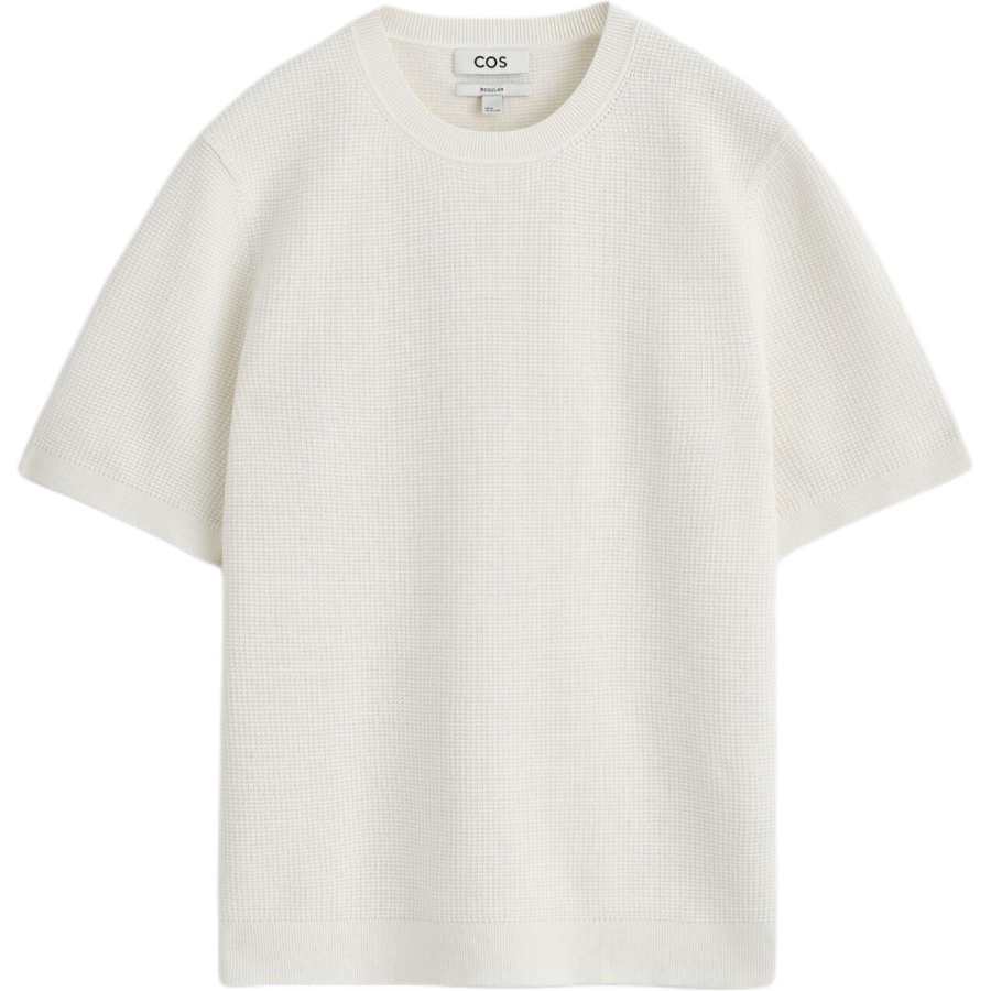 COS COS T Shirts Men's Ecru Crew Neck