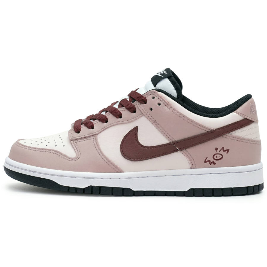 Nike Nike Dunk Berry Milk Foam Abrasion Resistant Slip Resistant Low top Skateboard Shoes Unisex Berry Pink