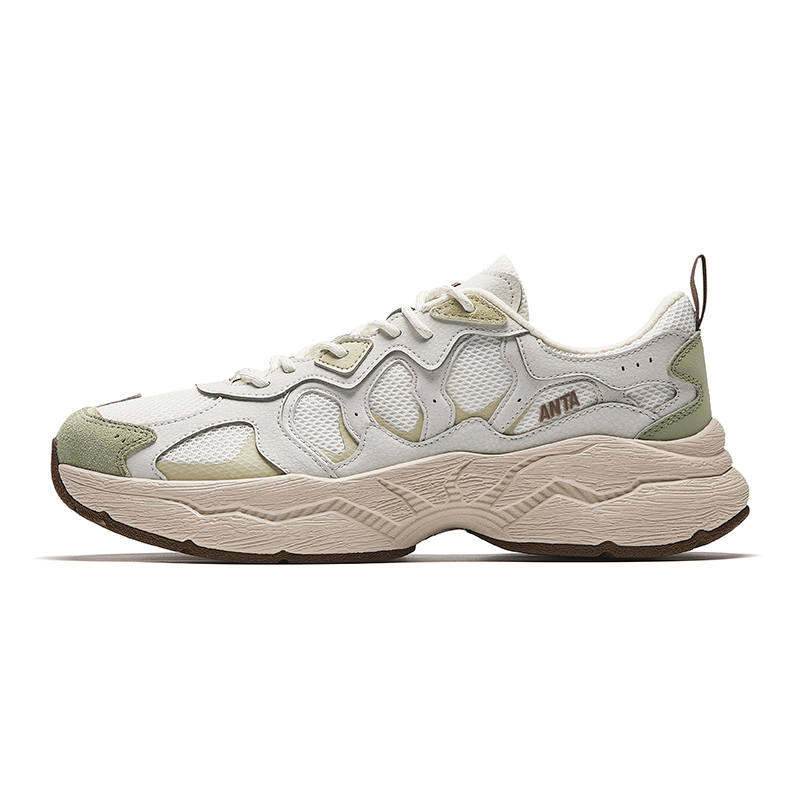 Anta Starry Sea LITE Rebound Height Increasing Abrasion Resistant Lightweight Low top Casual Shoes Men's White Green