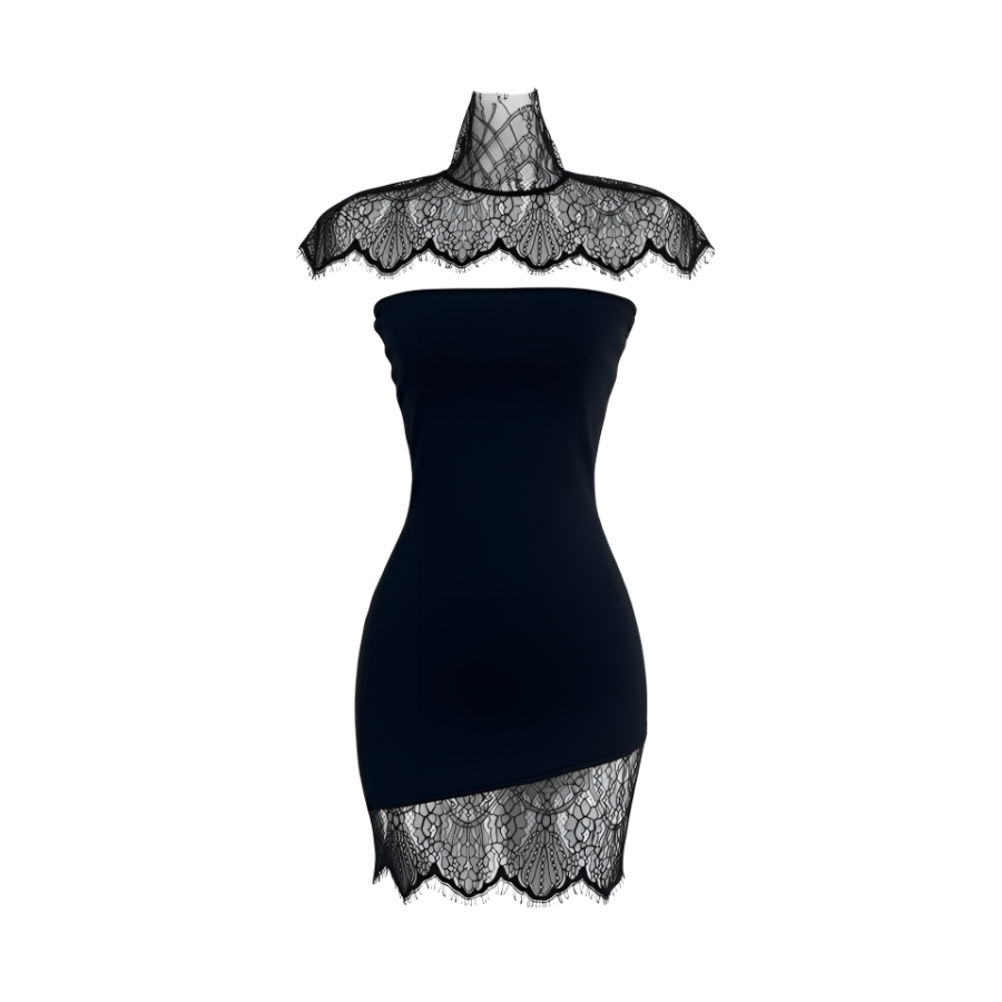 MTHE Two Piece Skirt Sets Women's Half Turtleneck Moderate Short