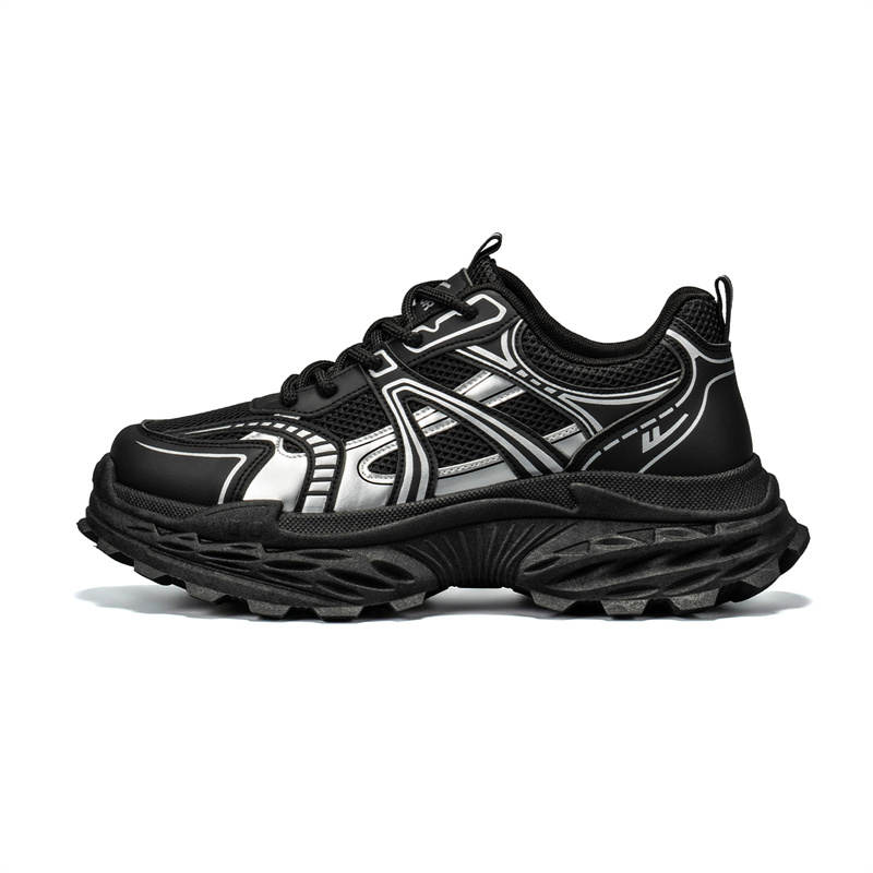 WARRIOR Warrior Synthetic Leather, Textile Coverage Moisture Wicking Abrasion Resistant Low top Chunky Sneakers Men's