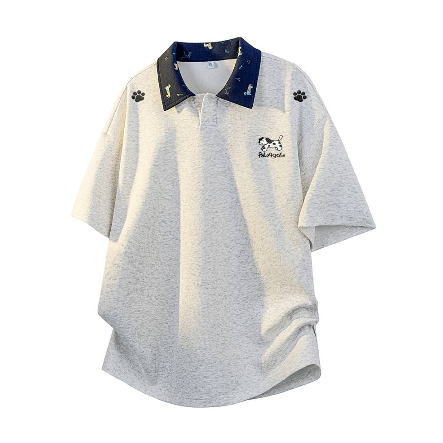 PAL ONGACO Polo Shirts Unisex Lapel Moderate Mock Two Piece