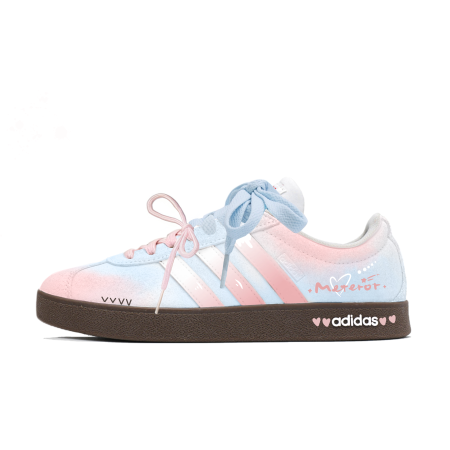 Adidas Adidas VL COURT 2.0 Height Increasing Slip Resistant Low top Skateboard Shoes Unisex Pink