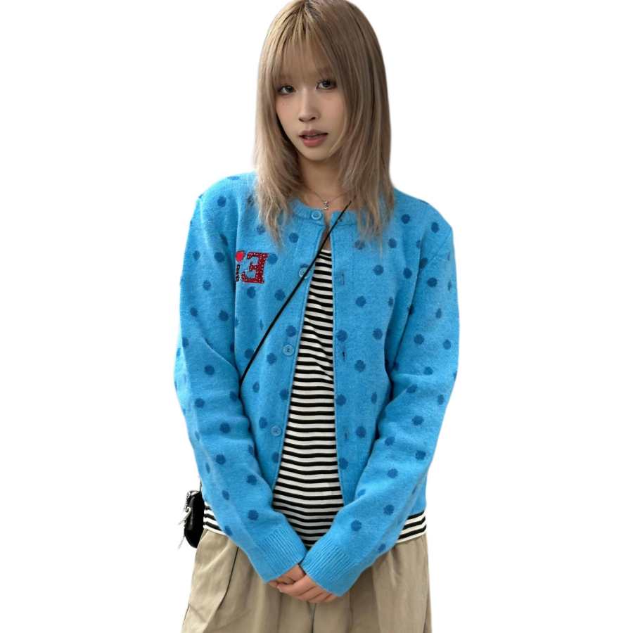 JBBCN Knitwear Women's Crew Neck Moderate Cardigan
