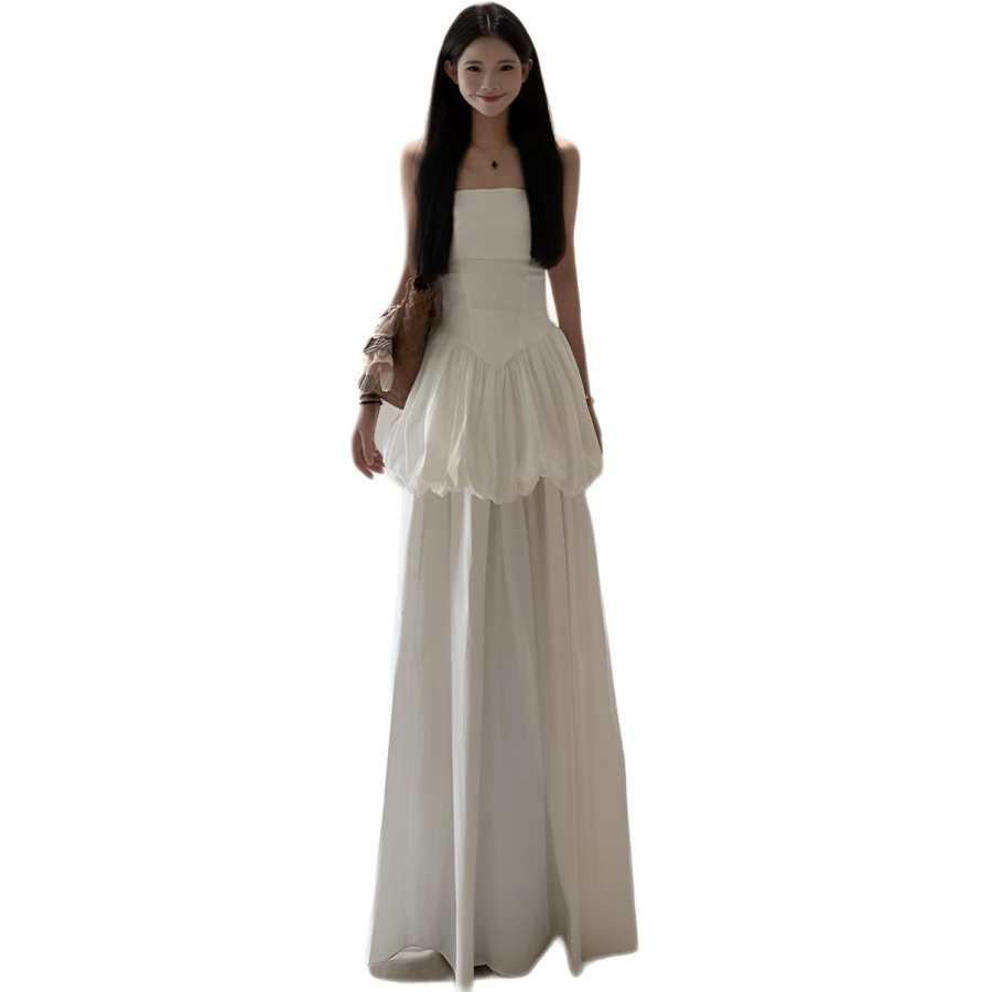 Cotton Gene Two Piece Skirt Sets Women's Boat Neck Moderate Long