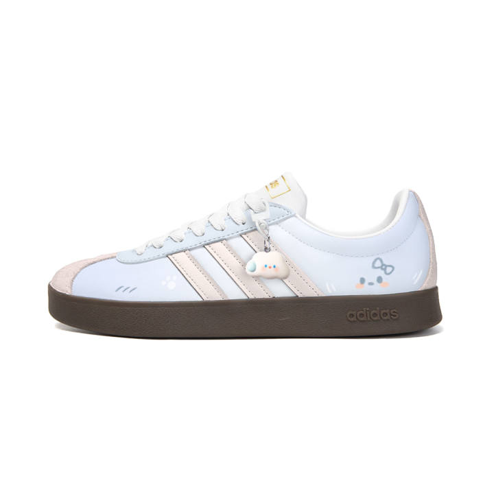 Adidas Adidas Vl Court Classic Lemon, Cloud Tale Synthetic Leather Cushioning Low top Skateboard Shoes Unisex