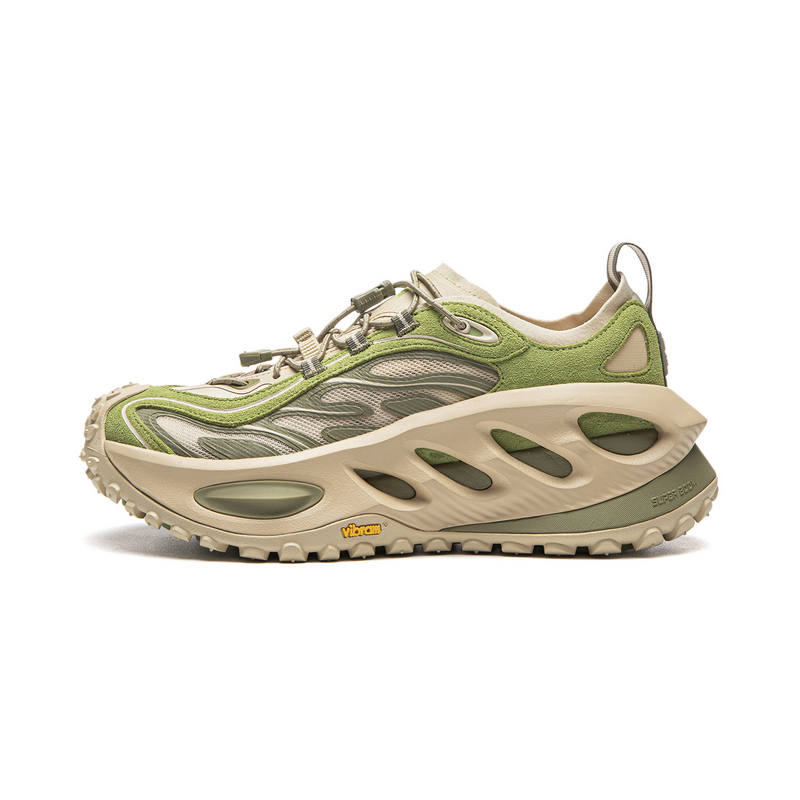 Li-Ning Li Ning Ranger Casual Sports Running Shoes Women's Milk Tea Yellow/Moss Green/Eaglewood Green