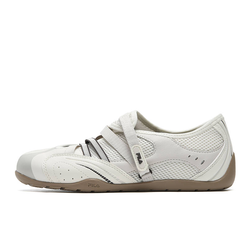 FILA TURBO SANDAL Breathable Lightweight Low top Casual Shoes Women's Standard White/Plain Gray
