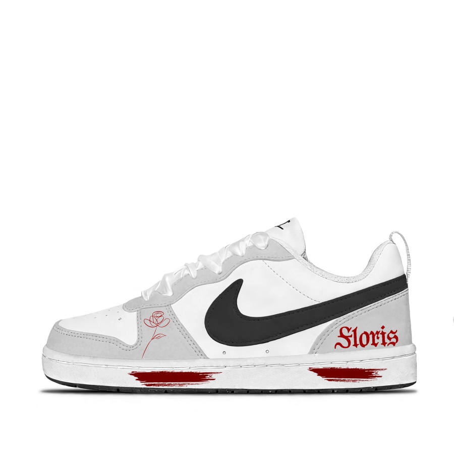 Nike Nike Court Borough 2 Preserved Flower Synthetic Leather Abrasion Resistant Breathable Low top Skateboard Shoes Unisex