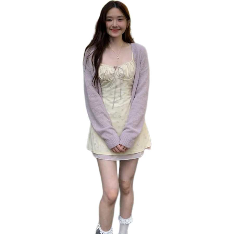 JBBCN JBBCN Two Piece Skirt Sets Women's Square Collar Thin Extra Short