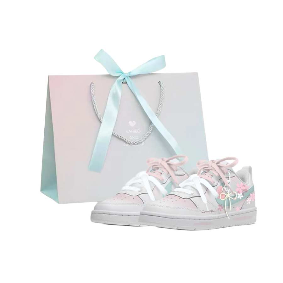 Nike Nike Court Borough LOW2 Low top Kids' Skateboarding Shoes White Pink Green Unisex