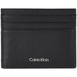 CALVIN KLEIN Cow Leather Card Holder Men's Space Black