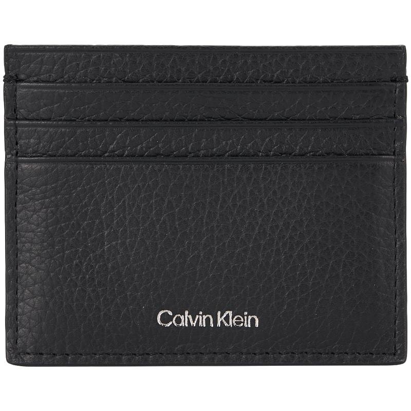 CALVIN KLEIN Cow Leather Card Holder Men's Space Black
