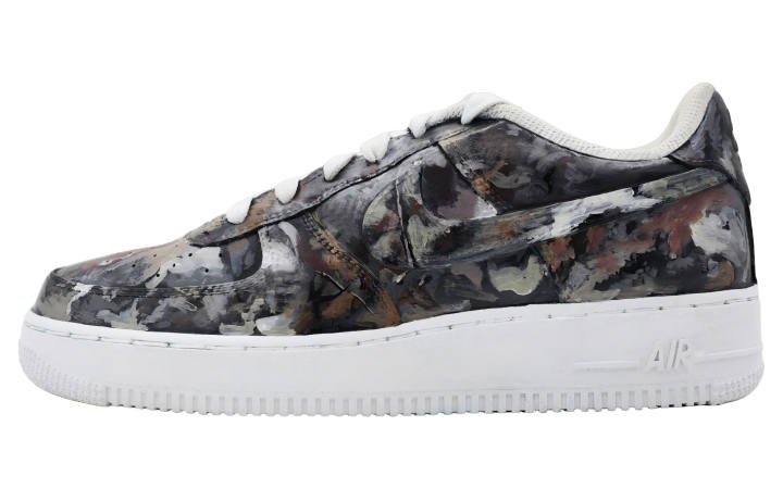 Nike Nike Air Force 107 Gothic Knight, Hip Hop Leather Abrasion Resistant Slip Resistant Low top Skateboard Shoes Men's