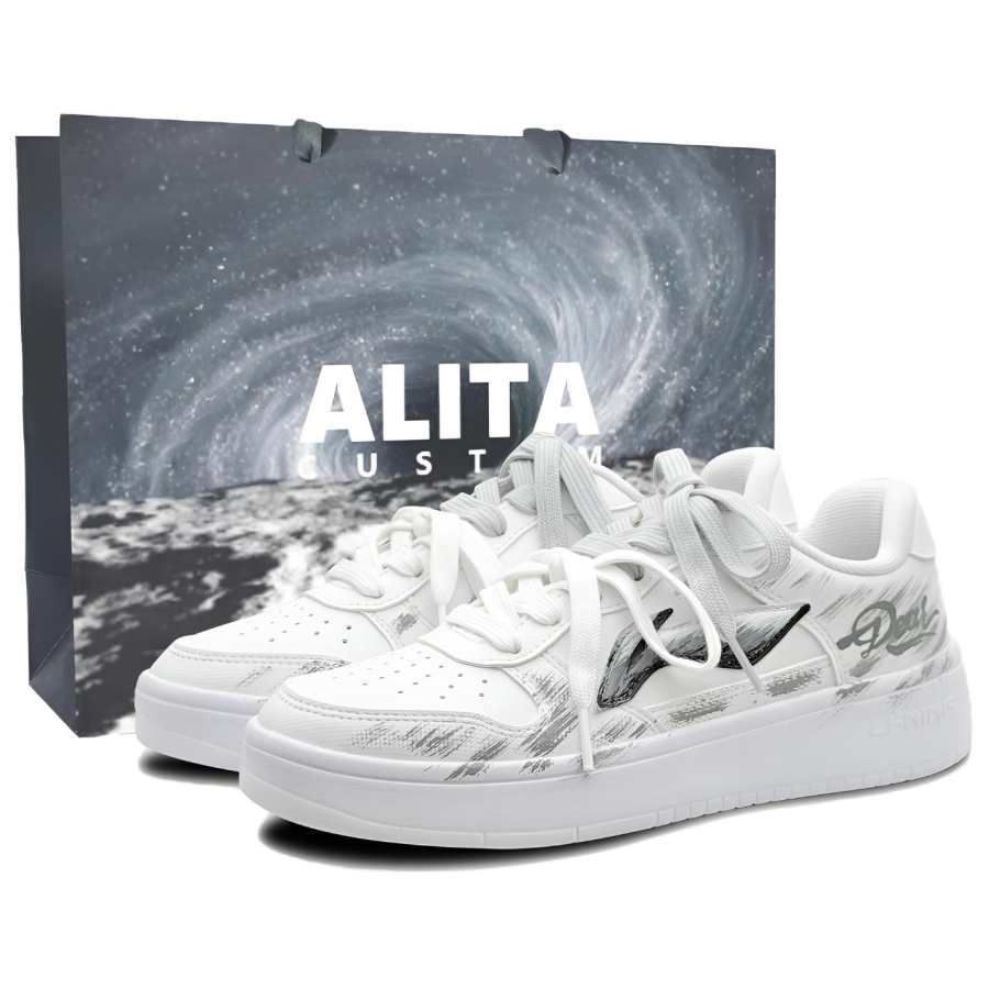 Li-Ning Li Ning Floating Boat Echoes Of The Void Abrasion Resistant Lightweight Slip Resistant Low top Skateboard Shoes Unisex
