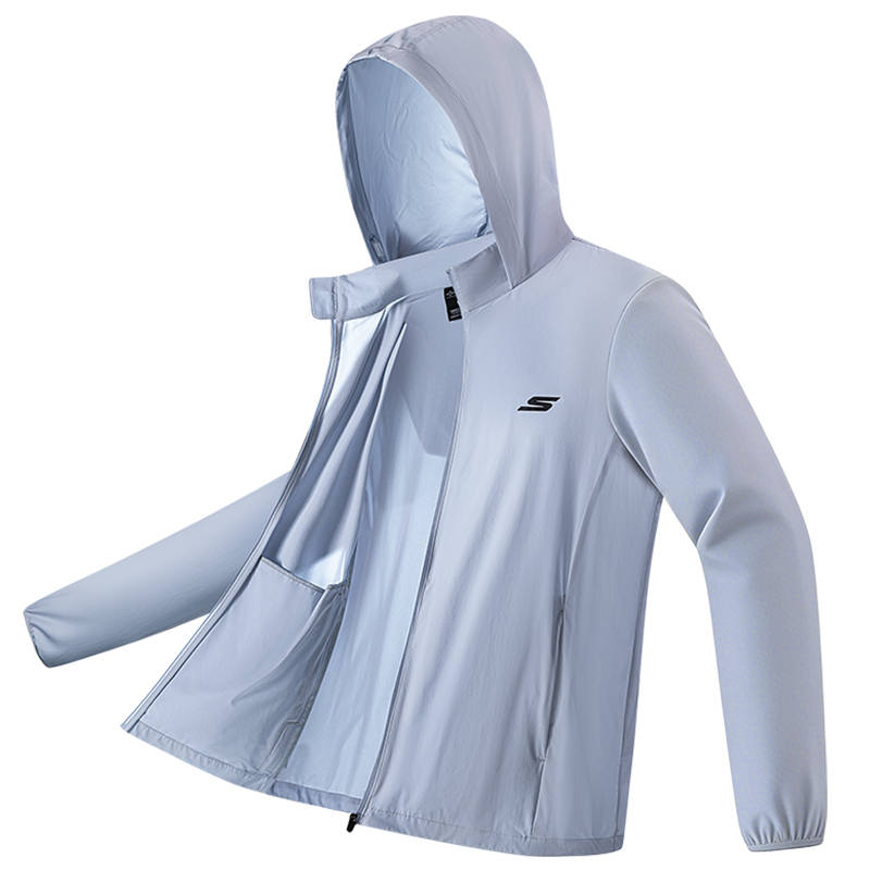 Skechers Breathable And Quick Dry UV Protection Cooling Sun Protection Clothing Unisex Pearl Blue 01MZ