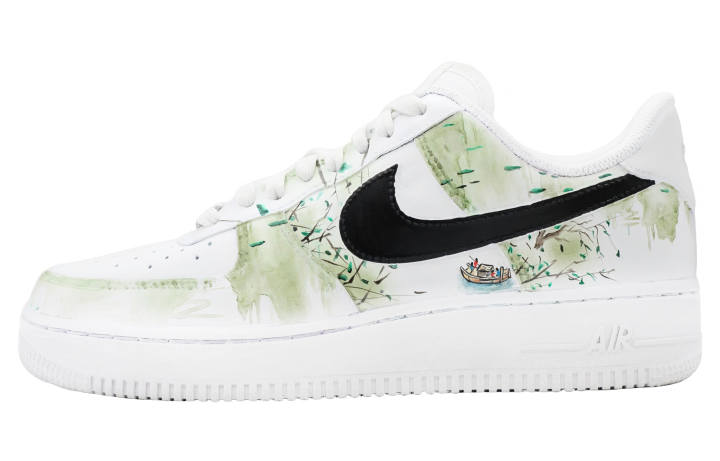 Nike Nike Air Force 107 Spring Sprout, Preppy Style Leather Abrasion Resistant Slip Resistant Low top Skateboard Shoes