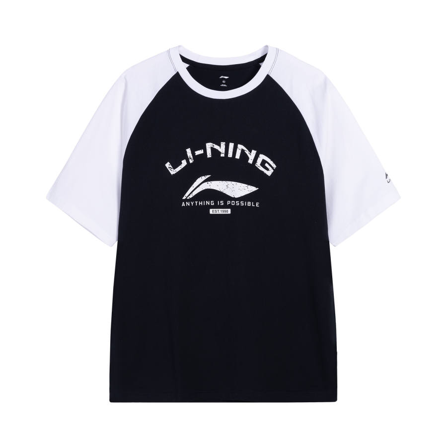 Li-Ning Li Ning T Shirt Unisex Black/Ivory